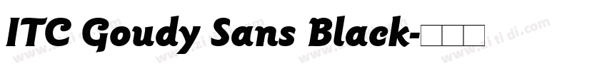 ITC Goudy Sans Black字体转换